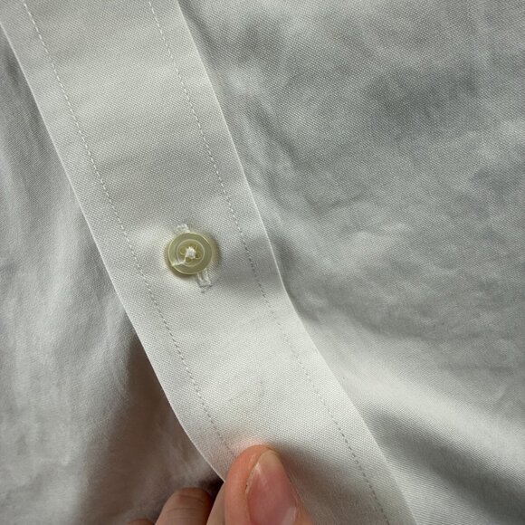 Brooks Brothers 16.5 4/5 Non-Iron Button-Down White Cotton Slim Shirt Mens Adult - Picture 13 of 16